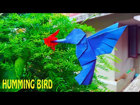 HUMMING BIRD | Origami tutorial | 4K 🐦🐦🐦