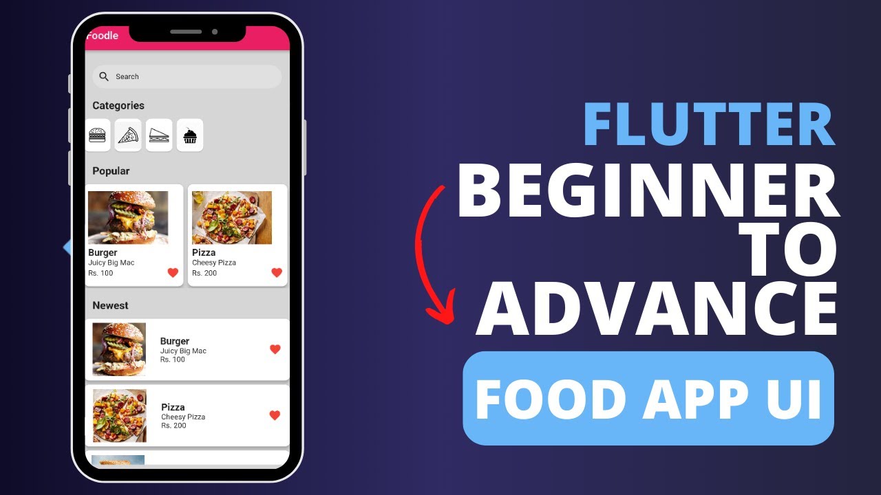 Create Custom Food Ordering App UI with Flutter