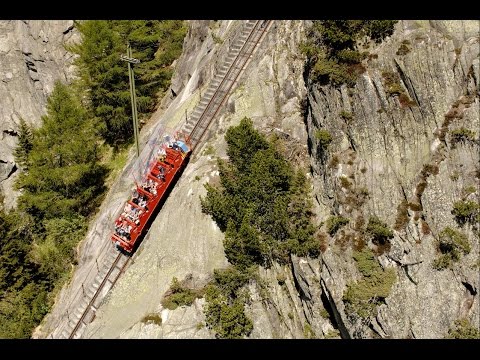 Europe's steepest funicular - ride on the Gelmerbahn