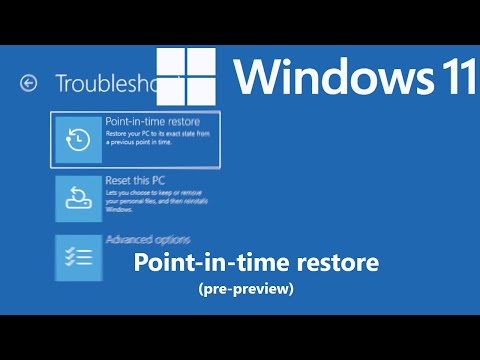 Windows 11: Point-in-time restore first look (pre-preview demo)