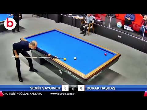 3 Cushion Billiards FINAL STAGE Semih SAYGINER vs BURAK HAŞHAŞ | billar tres bandas | bida 3 băng