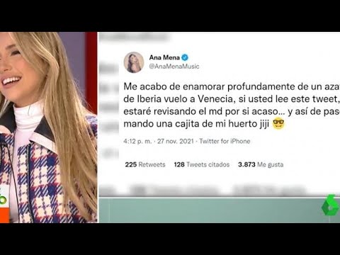 Ana Mena cuenta en 'Zapeando' qué pasó con la historia viral del azafato de vuelo del que se enamoró