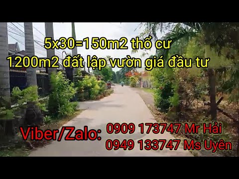 1200m2 đất lập nhà vườn cách sài gòn chỉ 40 phút đi xe