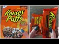 Reese S Puffs Peanut Butter And Reese S Big Cup With Pretzels Reese S 2 Peanut Butter Cups Asmr