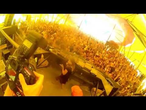 Dj Cheve ninja GoPro Mode  With Sally Doolally Rocking Alchemy Circle Stage at Boom Festival 2014