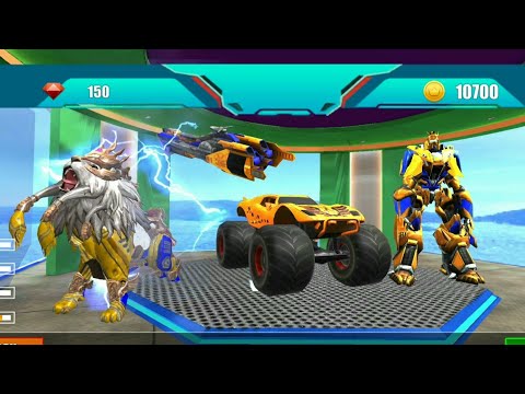 Space Robot Transport Games - Lion Robot Car Game - android gameplay