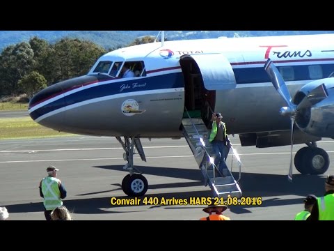 CONVAIR 440 Arrives HARS Albion Park 21.08.2016 from South Africa
