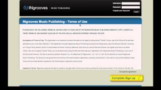 How to sign up to our service? - INgrooves Music Publishing - Tutorial