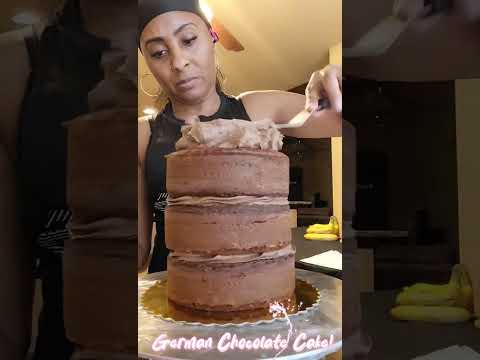 German Chocolate Cake Assembly.. Enjoy!