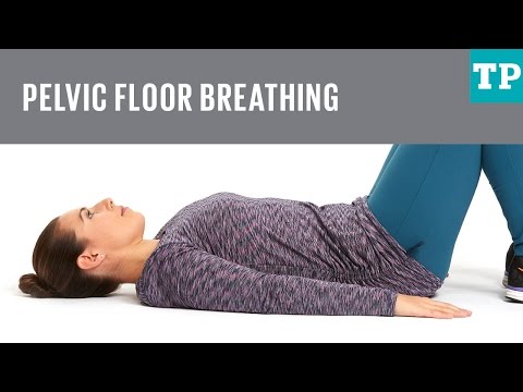 Diaphragmatic breath and pelvic floor contraction