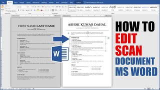 How to Edit Scan Document in Microsoft Word Hindi Tutorial || Scan Documents ko Kaise Edit Kre