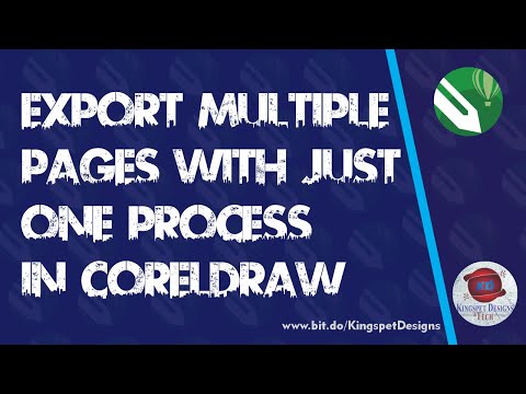 CorelDRAW How to EXPORT MULTIPLE PAGES in JPG PNG PDF...