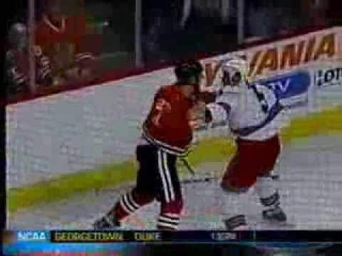 Dan Girardi vs Cam Barker Jan 16, 2009