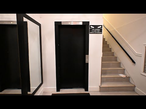 New York City, NY: Raven slap on Mod of a vintage Elevator at 74 Leonard St