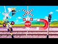 Railroad Crossing Pulled Out By A Magnet