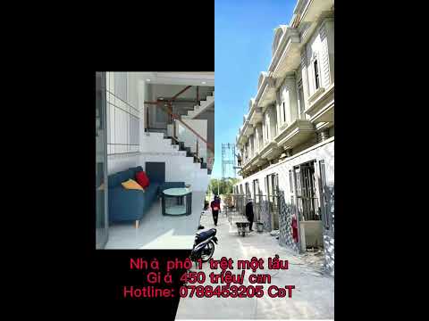 Nhà phố 1 trệt 1 lầu 490 triệu/ căn