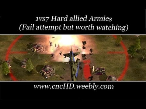 cncZH - 1vs7 Hard Armies - Fail attempt but worth watching