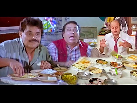 खाने का महा मुक़ाबला.. कौन खायेगा. कौन हारेगा - Dinesh Hingoo - Anupam Kher - Bollywood Comedy