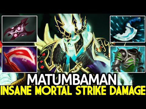 MATUMBAMAN [Wraith King] Insane Mortal Strike Damage Aggressive Build Dota 2