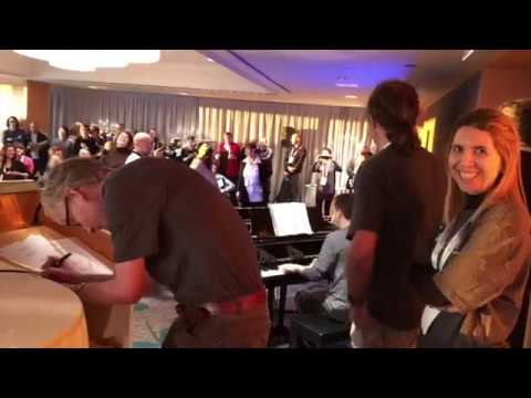 ELLIS Hallelujah Flash Mob among unsuspecting AI Scientists