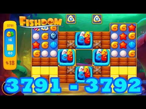 Fishdom Level 3791 - 3792 HD Walkthrough | 3 - match puzzle game | gameplay | android | GameGo Game