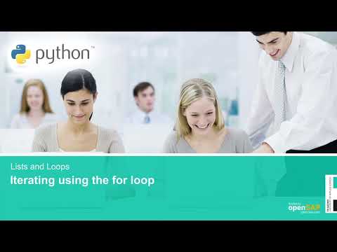 Iterating using the for loop