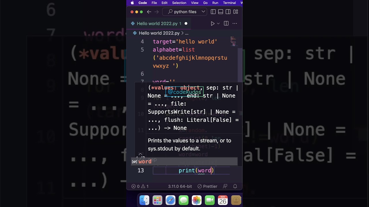 Hello World 2022 using Python