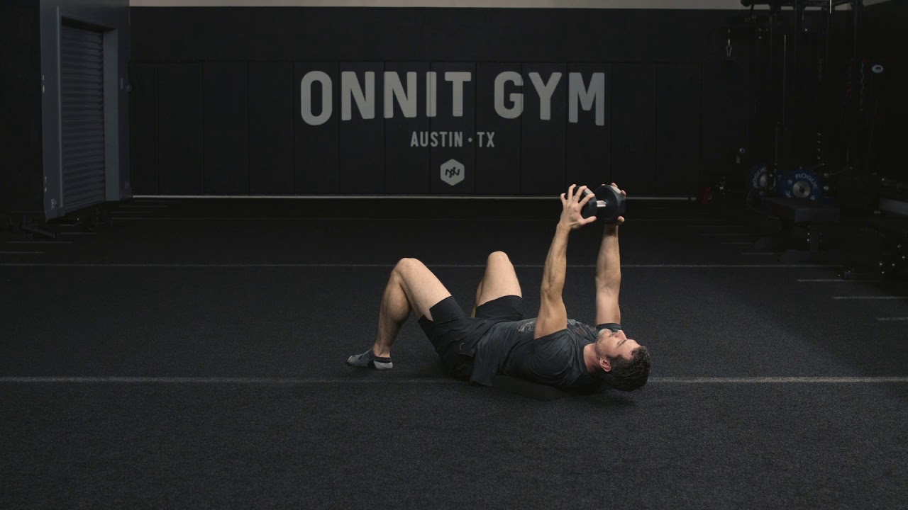 Dumbbell Pullover on Floor - YouTube