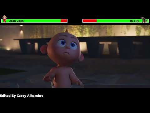 Jack-Jack vs. Raccoon with healthbars (50K Subscribers Special)