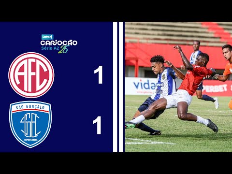 CARIOCÃO LOTERJ SÉRIE A2 (2025) - TAÇA SANTOS DUMONT - 9ª RODADA - AMERICA 1X1 SÃO GONÇALO