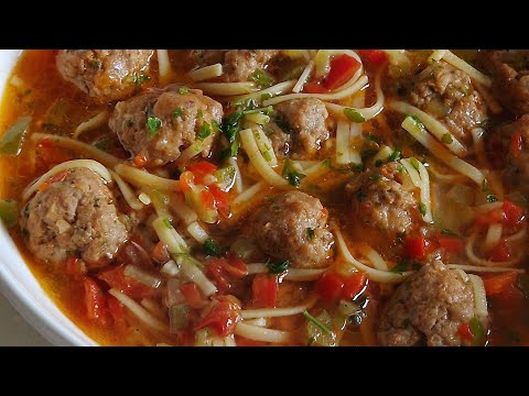 Hackbällchen Nudelsuppe#suppe