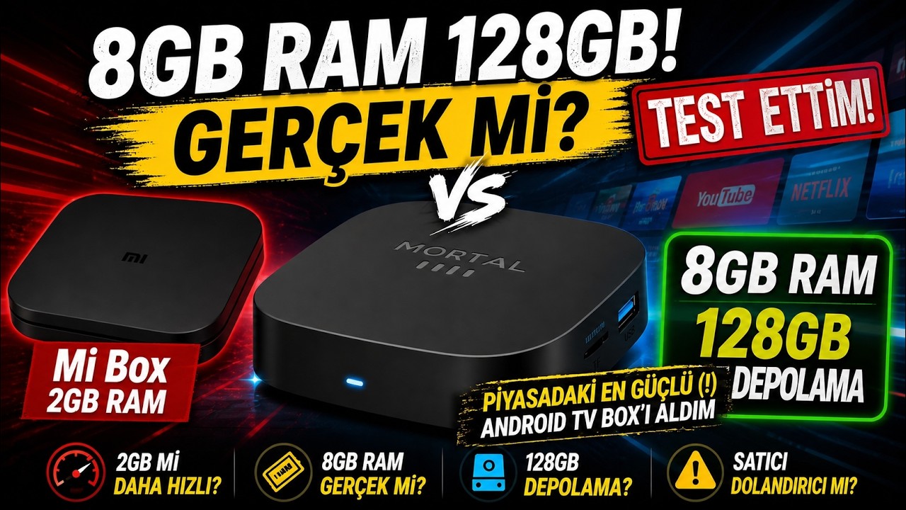 PİYASADAKİ EN GÜÇLÜ (!) ANDROID TV BOX'I ALDIM 😮 8GB RAM 128GB SSD