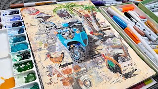 Ride the Struggle Scooter with Me! A Mixed Media Abomination
