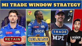 Mumbai Indians TRADE WINDOW STRATEGY IPL 2024 | MI Retained and Release Players List | Mini Auction