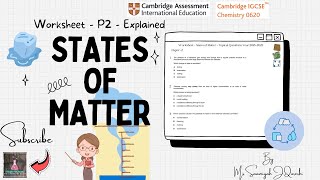 States of Matter | IGCSE Chemistry Worksheet Solution | Paper 2 Practice for Grades 6–8