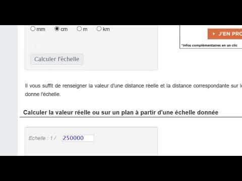 calculer l'échelle d'un plan