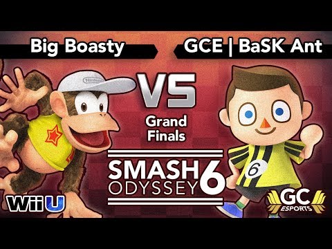 Smash Odyssey 6 - Big Boasty (Diddy, ZSS) Vs. GCE | BaSK Ant (Villager) -Grand Final- Smash Wii U