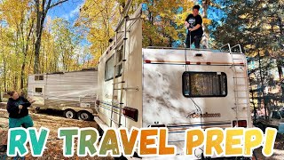 Full-Time RV Life:  Pressure Washing Day + Easy Routine Maintenance Before Our Winter Travels