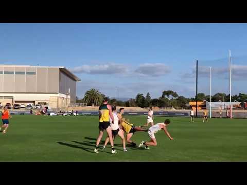 Eagles forward Nick Moore takes a hanger at training