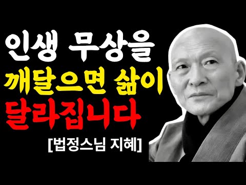 [99% 모른다]   인생무상을 깨달으면 삶이 달라집니다ㅣ지혜ㅣ강연ㅣ조언ㅣ법정스님ㅣ부처님지혜