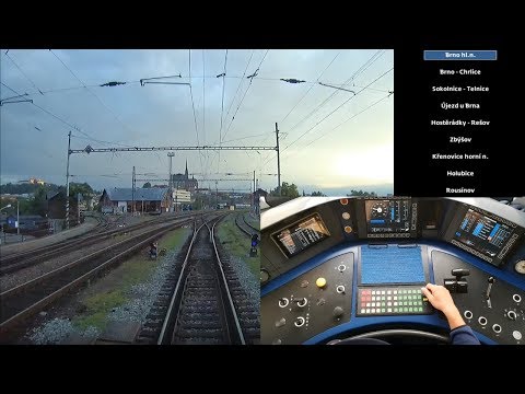 Cabview: Vyškov na Moravě - Brno hl.n. (Panter) - trať + pult