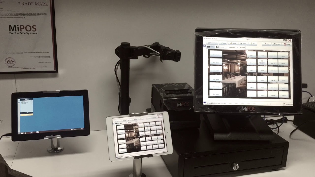 MiPOS Systems with iPad POS and Bump Screen #mipos #cafepos #restaurantpos #miposdemo
