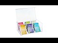 Boîte à thé transparente 6 compartiments Matière plastique - 22 x 9 x 15 cm