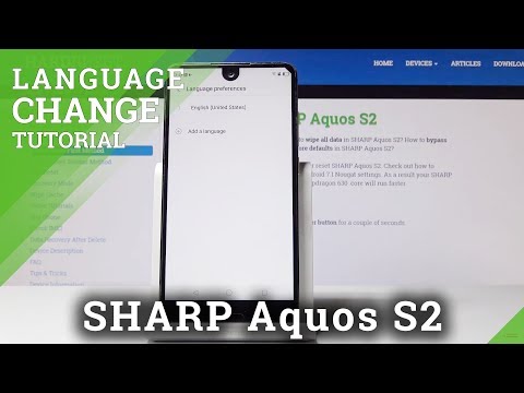 How to Change Language in SHARP Aquos S2 - Language Settings