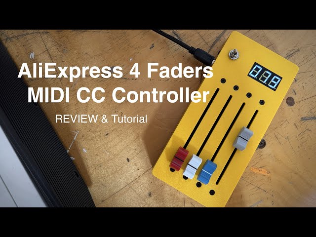 Vídeo relacionado con Toplionace Controlador CC con Pantalla Digital: Controlador Midi de 4 Pistas con Fader Largo para Daw (Rojo)