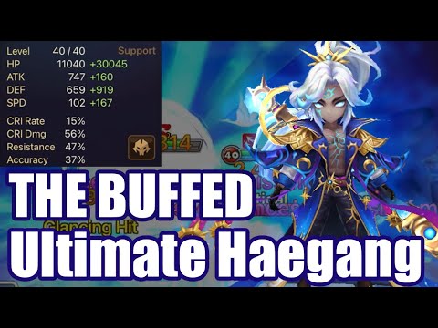 【Summoners War | Curry's RTA】THE BUFFED Ultimate Haegang, he gots so strong power for turn2!!!