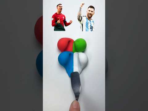 Ronaldo or Messi? | Portugal or  Argentina? | Guess the mixed color #colormixing #cr7 #messi