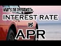 Car Loans - What's the difference between an Interest Rate & APR?