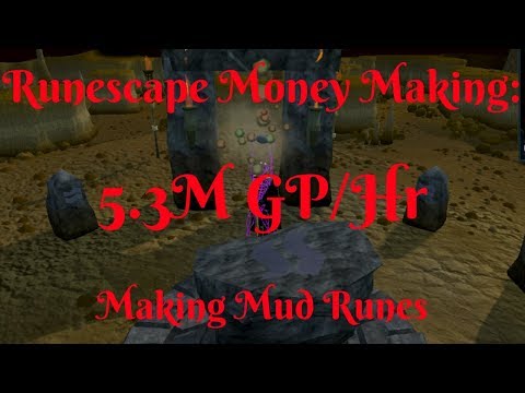 5.3M GP/Hr- Runescape Money Making - Click Intensive - Making Mud Runes