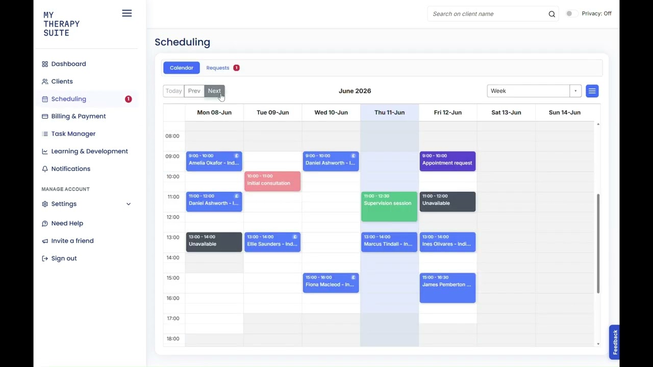 A task manager that blocks focus time in your calendar demo